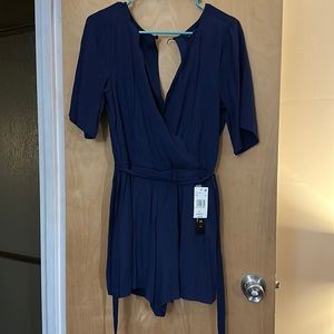 Navy blue romper